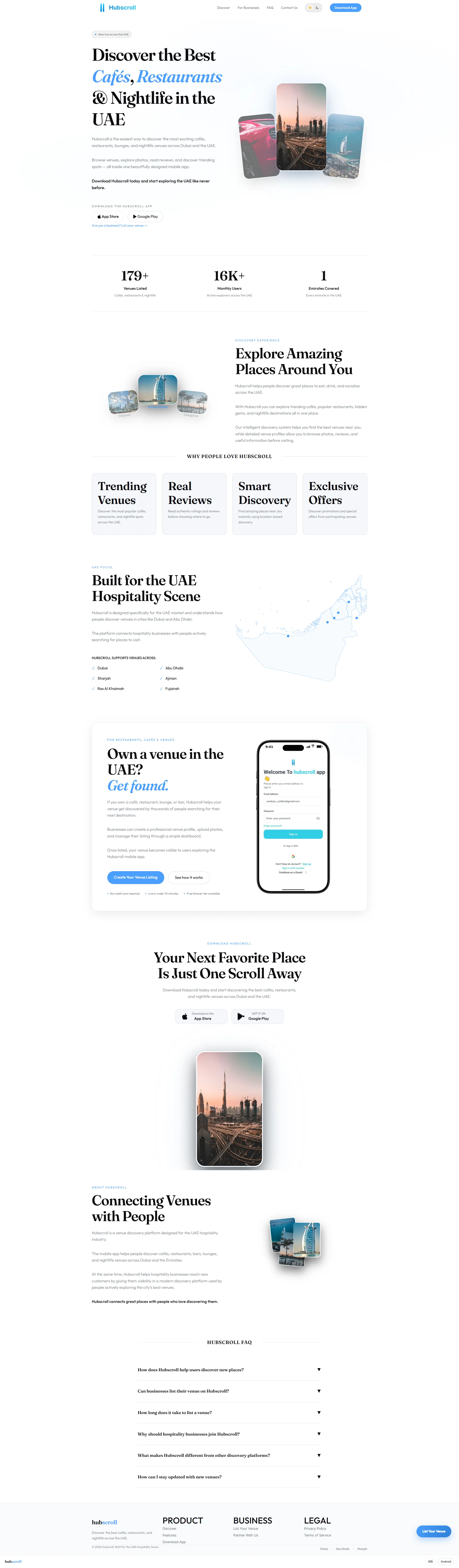 Hubscrolls For Venue Listing